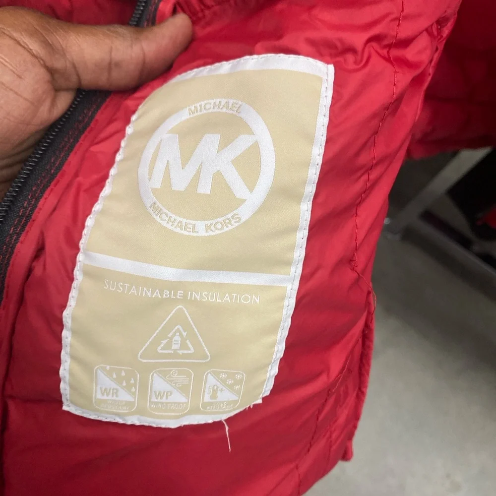 Michael Kors Vibrant Red Insulated Jacket - Picture 4 of 6